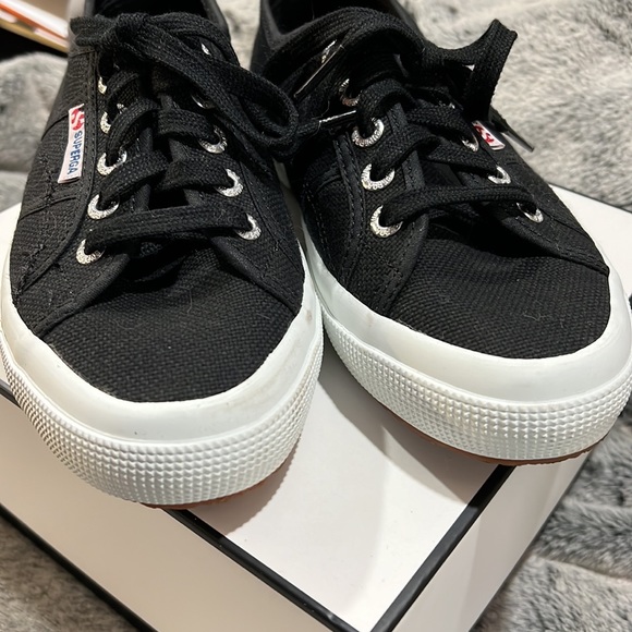 Superga Cotu Black Canvas Sneakers - Picture 2 of 6